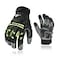 Vgo... Vgo 1Pair High Dexterity Water Repellent Goat Leather Heavy Duty Mechanic GloveRigger GloveAntiVibrationAntiAbrasionTouchscreen Size LGreenGA8954
