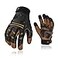 Vgo... Vgo 1Pair High Dexterity Water Repellent Goat Leather Heavy Duty Mechanic GloveRigger GloveAntiVibrationAntiAbrasionTouchscreen Size LBrownGA8954