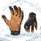 Vgo... Vgo 1Pair 4 or above 3M Thinsulate C100 Winter Warm Waterproof Light Duty Mechanic Glove High Dexterity Antiabrasion Rigger Glove Size XL Brown GA9603FW