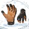 Vgo... Vgo 1Pair 4 or above 3M Thinsulate C100 Winter Warm Waterproof Light Duty Mechanic Glove High Dexterity Antiabrasion Rigger Glove Size XL Brown GA9603FW