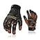 Vgo... Vgo 1Pair High Dexterity Water Repellent Goat Leather Heavy Duty Mechanic GloveRigger GloveAntiVibrationAntiAbrasionTouchscreen Size MBrownGA8954