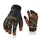 Vgo... Vgo 1Pair High Dexterity Water Repellent Goat Leather Heavy Duty Mechanic GloveRigger GloveAntiVibrationAntiAbrasionTouchscreen Size MBrownGA8954