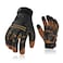 Vgo... Vgo 1Pair High Dexterity Water Repellent Goat Leather Heavy Duty Mechanic GloveRigger GloveAntiVibrationAntiAbrasionTouchscreen Size MBrownGA8954
