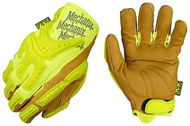Mechanix Wear HiViz CG Heavy Duty Gloves HighVisibility Work Gloves For Construction Breathable Synthetic Leather Machine Washable Durable Fluorescent Yellow Large