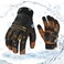Vgo... Vgo 4 or above Winter Waterproof High Dexterity Heavy Duty Mechanic Glove Antivibration Antiabrasion Touchscreen 1 PairXLBrownGA8954FW