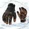 Vgo... Vgo 4 or above Winter Waterproof High Dexterity Heavy Duty Mechanic Glove Antivibration Antiabrasion Touchscreen 1 PairXLBrownGA8954FW