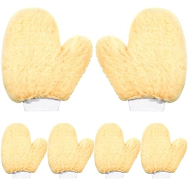Yungyan 6 Pcs Paint Mitt Gloves for Painting Railing Pipe Fence with Thumbpainters Mitt Dusting Gloves Deck Stain Applicator for Cleaning