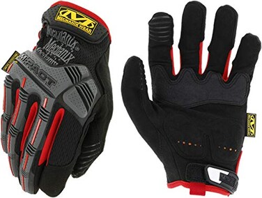 Mechanix Wear MPact Impact Resistant Work Gloves Durable Safety Gloves for Men Touchscreen Capable Machine Washable Breathable Large RedBlack
