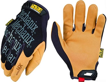 Mechanix Wear Material4x Original Gloves Abrasion Resistant Gloves for Protecting Hands Durable Synthetic Leather Breathable Comfort Fit Machine Washable BrownBlack Small