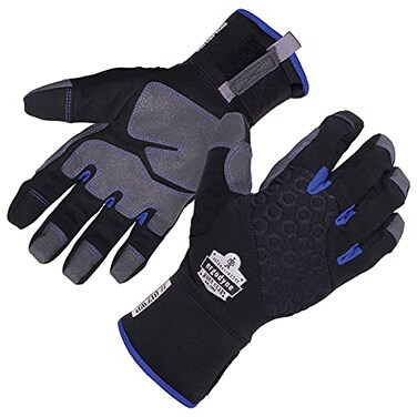 Ergodyne ProFlex 817WP Waterproof Work Gloves Thermal Insulated Touchscreen Reinforced Palms Black Medium