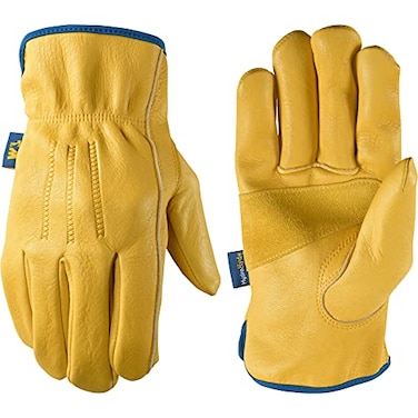 Wells Lamont Mens SlipOn HydraHyde Leather Work Gloves WaterResistant Breathable Durable Ideal for Gardening Landscaping Ranching Heavy Duty Leather Work Gloves Saddletan XXLarge