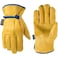 Wells Lamont Mens Adjustable HydraHyde Leather Work Gloves WaterResistant Breathable Durable Ideal for Gardening Landscaping Ranching Heavy Duty Leather Work Gloves Saddletan Large
