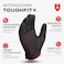 NoCry Utility Gloves for Men with Reinforced Fingers and Thumb Crotch Double Stitched Palm and Touchscreen Tips Breathable and Highly Flexible Ideal for Mechanics Construction and Yard Work
