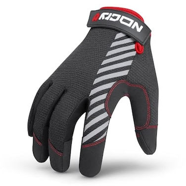 NoCry Utility Gloves for Men with Reinforced Fingers and Thumb Crotch Double Stitched Palm and Touchscreen Tips Breathable and Highly Flexible Ideal for Mechanics Construction and Yard Work