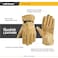 Wells Lamont Leather Work Gloves for Men Heavy Duty Cowhide Abrasion Puncture Resistant Adjustable Wrist Gunn Cut Design Ideal for Ranching Farming Construction Timber L
