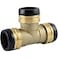 SharkBite 112 Inch Tee Push to Connect Brass Plumbing Fitting PEX Pipe Copper CPVC PERT HDPE UXL0841