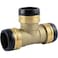 SharkBite 112 Inch Tee Push to Connect Brass Plumbing Fitting PEX Pipe Copper CPVC PERT HDPE UXL0841