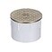 Zurn CO2450PV4 Adjustable Floor Cleanout Nickel Top 4 PVC Brass