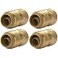 SharkBite 12 x 12 Inch FNPT Adapter Pack of 4 Push To Connect Brass Plumbing Fitting PEX Pipe Copper CPVC PERT HDPE U072LFA4