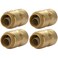 SharkBite 12 x 12 Inch FNPT Adapter Pack of 4 Push To Connect Brass Plumbing Fitting PEX Pipe Copper CPVC PERT HDPE U072LFA4