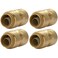 SharkBite 12 x 12 Inch FNPT Adapter Pack of 4 Push To Connect Brass Plumbing Fitting PEX Pipe Copper CPVC PERT HDPE U072LFA4