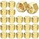 Hicarer 100 Pcs 38 Inch Brass Compression Cap Stop Valve Cap Flare Tube Gas Line Cover Pipe Fittings Brass Compression Fitting