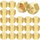 Hicarer 100 Pcs 38 Inch Brass Compression Cap Stop Valve Cap Flare Tube Gas Line Cover Pipe Fittings Brass Compression Fitting