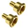 SDTC Tech 2Pack 12 Inch PEX to 12 Inch NPT Female Thread Pipe Fitting LeadFree Brass Barb Crimp Pipe Straight Coupling Adapter
