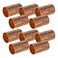 PROCURU 10Pack Made in USA 12Inch Copper Coupling with Stop Roll or Dimple C x C Sweat Connection LF Safe CWCR001210P