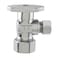 Plumb Pak Keeney PP61PCLF 12 Nominal Copper by 38 OD Lead Free Quarter Turn Angle Valve 12 x 38 Chrome