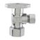 Plumb Pak Keeney PP61PCLF 12 Nominal Copper by 38 OD Lead Free Quarter Turn Angle Valve 12 x 38 Chrome