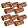 PROCURU 10Pack Made in USA 34Inch Copper Coupling with Stop Roll or Dimple C x C Sweat LF Safe CWCR003410P