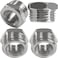 Beduan Brass Water Line Adapter G 12 to Compression 38 Reducer Hose Pipe Adapter Compression Fitting for Kitchen Bathroom Faucet Supply Hose Stop Valve Pipe Connector Pack of 4