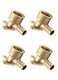 EFIELD Pack of 4 Pex Fitting 12 Inch x 12 Inch Female NPT DropEar Elbow Brass FittingsPEX18072254PCS