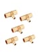 EFIELD Pack of 5 1 x1x 12 Pex Reducing Tee Brass Barb Crimp Fittings For Pex Tubing ConnectionPEX1807086