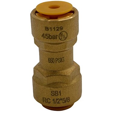 Supplying Demand SB1 58 x 12 Inch Reducer Quick Connect HVAC Brass Coupler Fitting