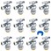 SUNGATOR 12Pack Angle Stop Valve Angle Water Shut Off Valve 12 x 38 Inch Compression Toilet Water Shutoff 14 Turn No Lead Brass PushtoConnect Plumbing Fittings for PEX Pipe Copper CPVC