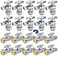 SUNGATOR 12 Shut Off Valve 10 Each Straight Stop and Angle Stop Shutoff 12 x 38 Inch Compression No Lead Brass Push Pex Valve for PEX Pipe Copper CPVC with 1 Disconnect Clip Pack of 20