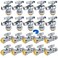 SUNGATOR 12 Shut Off Valve 10 Each Straight Stop and Angle Stop Shutoff 12 x 38 Inch Compression No Lead Brass Push Pex Valve for PEX Pipe Copper CPVC with 1 Disconnect Clip Pack of 20