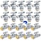 SUNGATOR 12 Shut Off Valve 10 Each Straight Stop and Angle Stop Shutoff 12 x 38 Inch Compression No Lead Brass Push Pex Valve for PEX Pipe Copper CPVC with 1 Disconnect Clip Pack of 20
