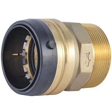 SharkBite 12 Inch MNPT Adapter Push to Connect Brass Plumbing Fitting PEX Pipe Copper CPVC PERT HDPE U120LFA