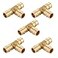 EFIELD Pack of 5 Pex A Expansion Full Flow Brass Fitting 12x 12x 12 Tee ONLY For PexA Tubing Connection ASTMF1960PEX19600415PCS