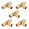 EFIELD Pack of 5 Pex A Expansion Full Flow Brass Fitting 12x 12x 12 Tee ONLY For PexA Tubing Connection ASTMF1960PEX19600415PCS