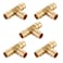 EFIELD Pack of 5 Pex A Expansion Full Flow Brass Fitting 12x 12x 12 Tee ONLY For PexA Tubing Connection ASTMF1960PEX19600415PCS