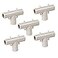 SUPPLYGIANT QQUF01005 Plastic PEX Poly Alloy Tee Barb Pipe Fitting 1 White 5 Pack