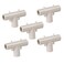SUPPLYGIANT QQUF01005 Plastic PEX Poly Alloy Tee Barb Pipe Fitting 1 White 5 Pack