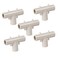 SUPPLYGIANT QQUF01005 Plastic PEX Poly Alloy Tee Barb Pipe Fitting 1 White 5 Pack