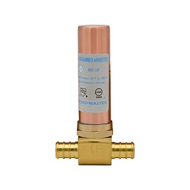 HYDRO MASTER Tee Water Hammer ArrestorClean Brass12 Pex x 12 Pex