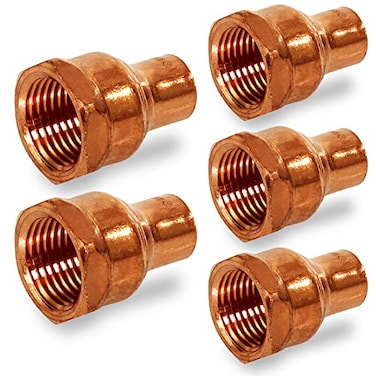 SUPPLYGIANT DDGA01205 Female Adapter Reducing Fitting Sweat x FIP Connections 12 X 14 Copper