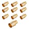 EFIELD Pack of 10 Barb Crimp Pex 12 x 12 Male Sweat Copper Adapter Inside Copper Tube Brass FittingPEX1807116